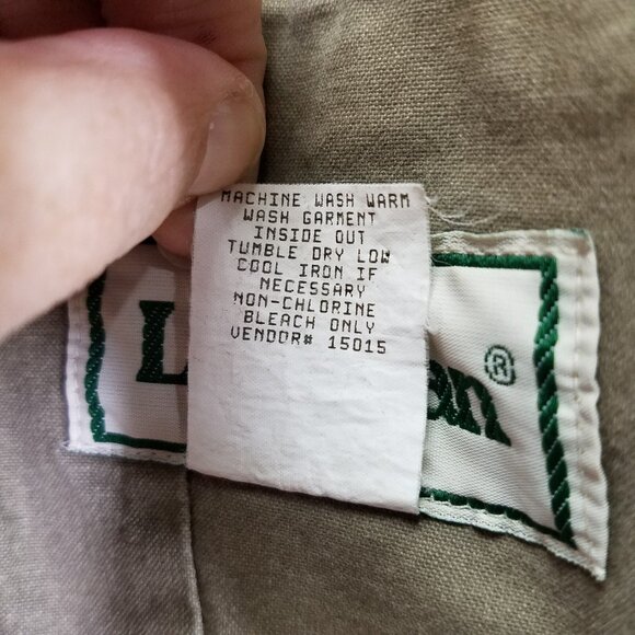 LL Bean Sport Coat Mens 40R Khaki Safari 2 Button Cotton Unlined Blazer Jacket - Picture 14 of 16